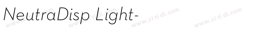 NeutraDisp Light字体转换